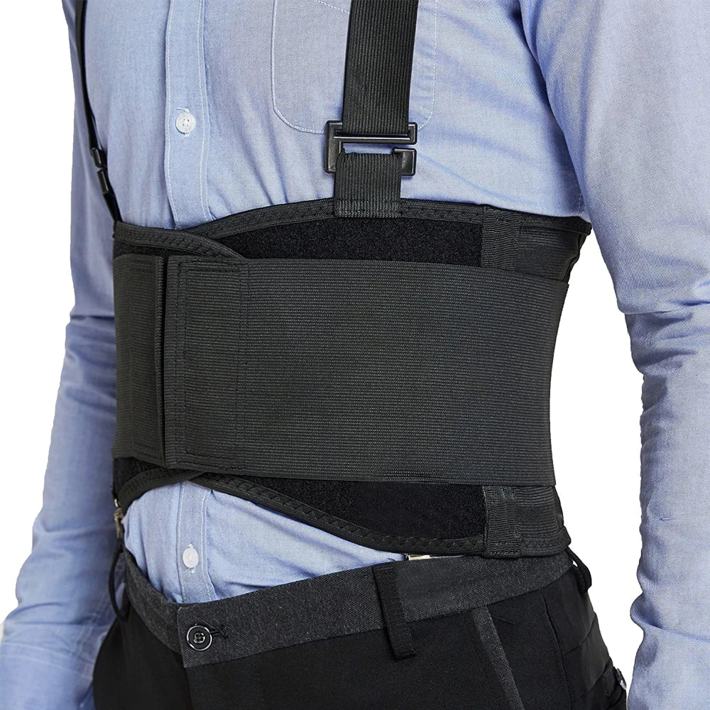 Weight Lifting Training Heavy Duty Lower Back Waist Support Belt Brace Suspenders Working Fitness Exercise Lumbar Support Straps