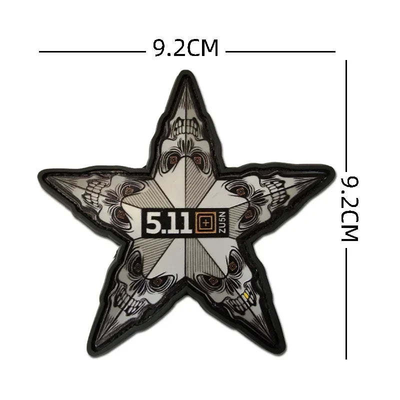 3D Tactical Military Patches PVC Fitness Armband Vests Hats Badges Soft Rubber Sword Cat Bear Morale Hook Loop Applique Emblem