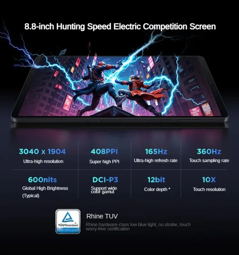Lenovo tablet PC LEGION Y700 4th LCD Screen 3040*1904 3K 68W Fast Charge Snapdragon 8 Ultra Edition 7600mAh Battery 8.8-inch