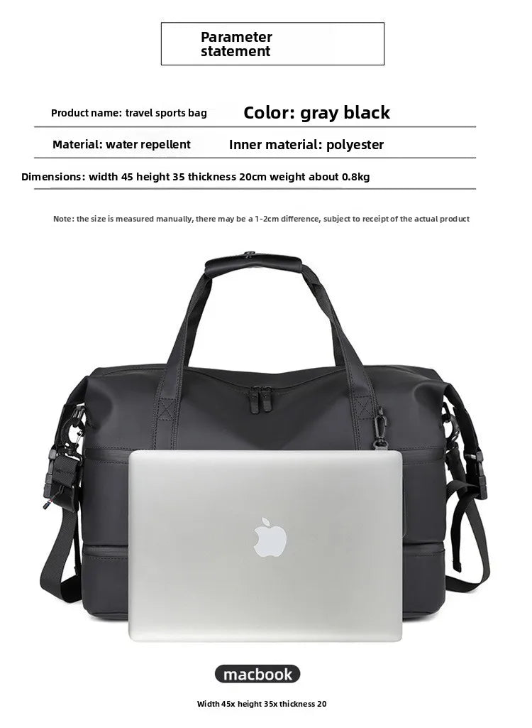 New Travel Bag, Men's Handbag, Large-capacity Short-distance Travel Bag, Sports and Fitness Bag, Single-shoulder Crossbody Bag