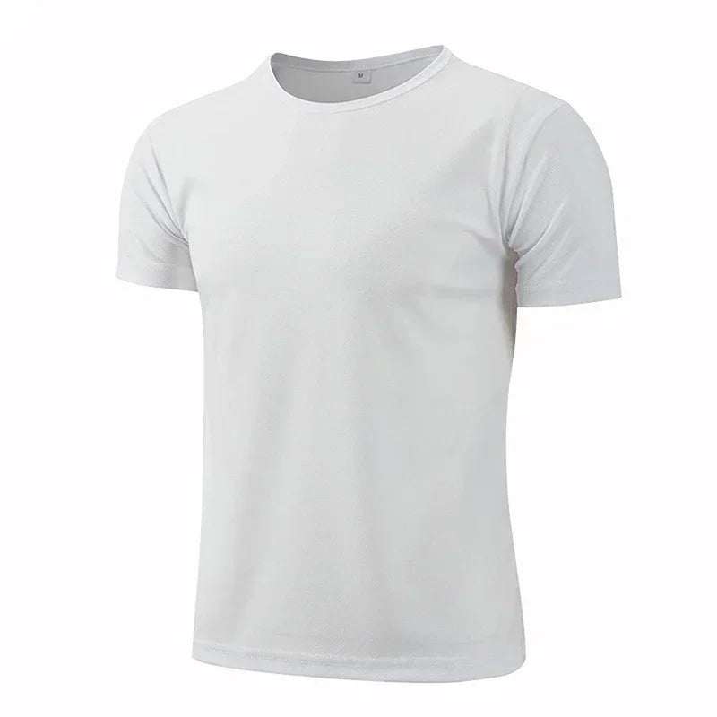 Quick-drying Round Neck Sport T-shirt Gym Fitness Shirt Trainer Running T-shirt Men Breathable Sportswear Костюм Женский Летний
