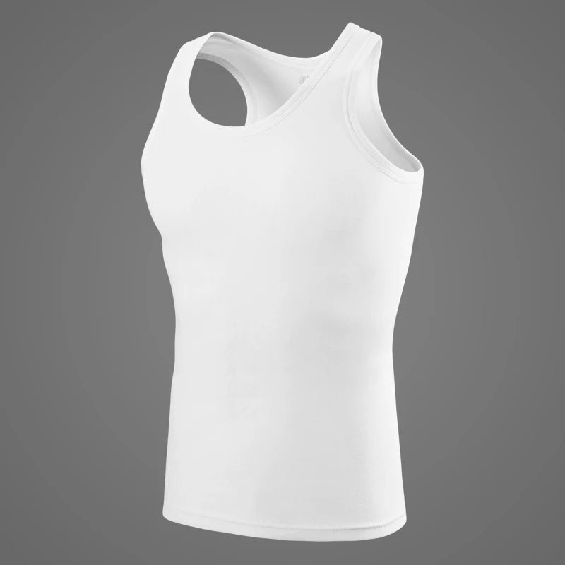 5/1 Pcs Men's Pure Cotton Sports Vest Solid Color Classic Four Seasons Thin Joker Sleeveless Slim Vest Youth Fitness Running T