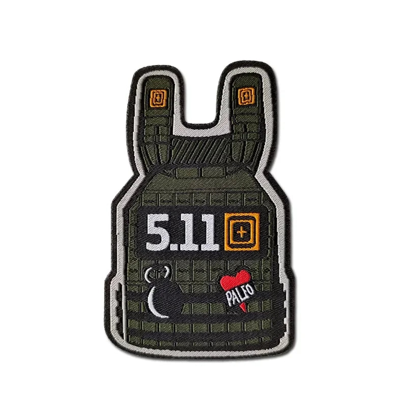3D Tactical Military Patches PVC Fitness Armband Vests Hats Badges Soft Rubber Sword Cat Bear Morale Hook Loop Applique Emblem