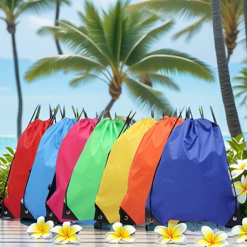 Outdoor Drawstring Gym Bag Travel bag String Bags Swimming Pool Clothes Shoes Storage Waterproof Packaging Pocket Unisex Fitness