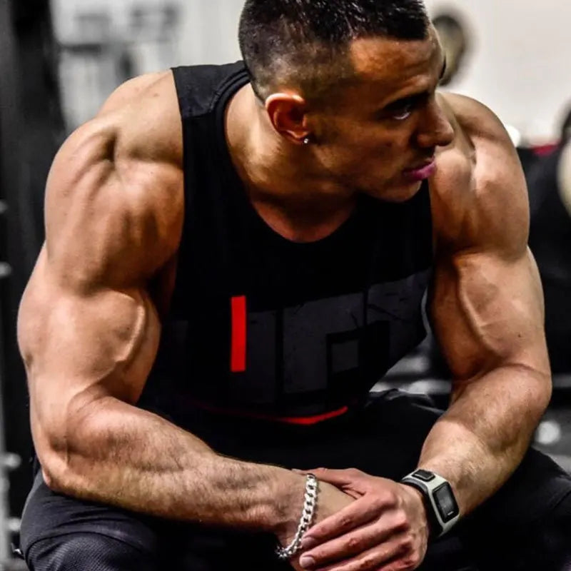 New Gym Sleeveless Clothing Men Bodybuilding and Fitness Tank Top Vest Sportswear Undershirt muscle workout Singlets Gym shirt