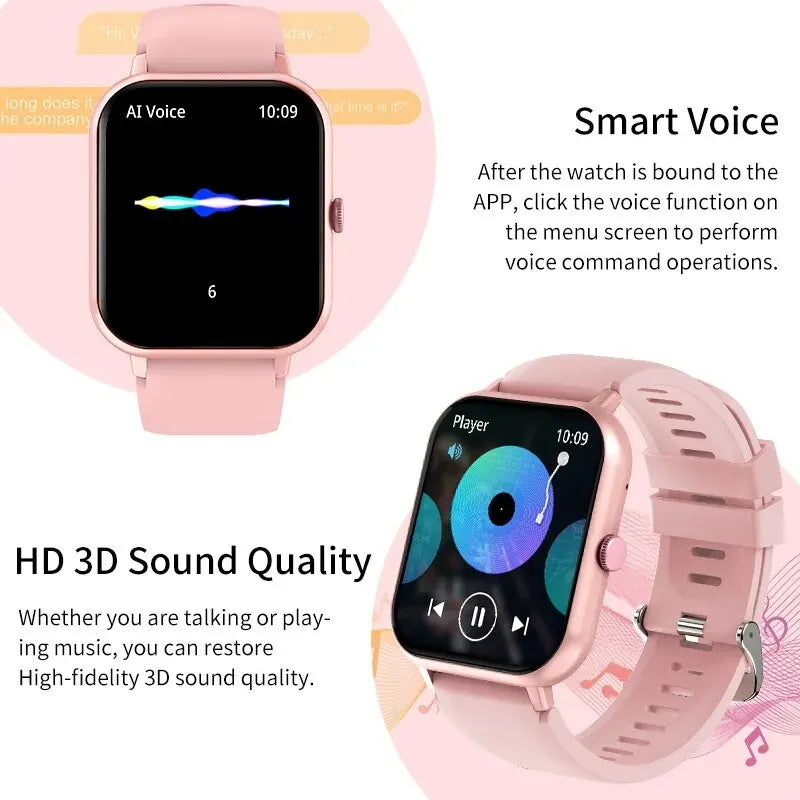 LIGE 2024 Bluetooth Calling Smart Watch For Men Women Full Touch Screen Sports Fitness Watch Man Smart Watches Women Smartwatch