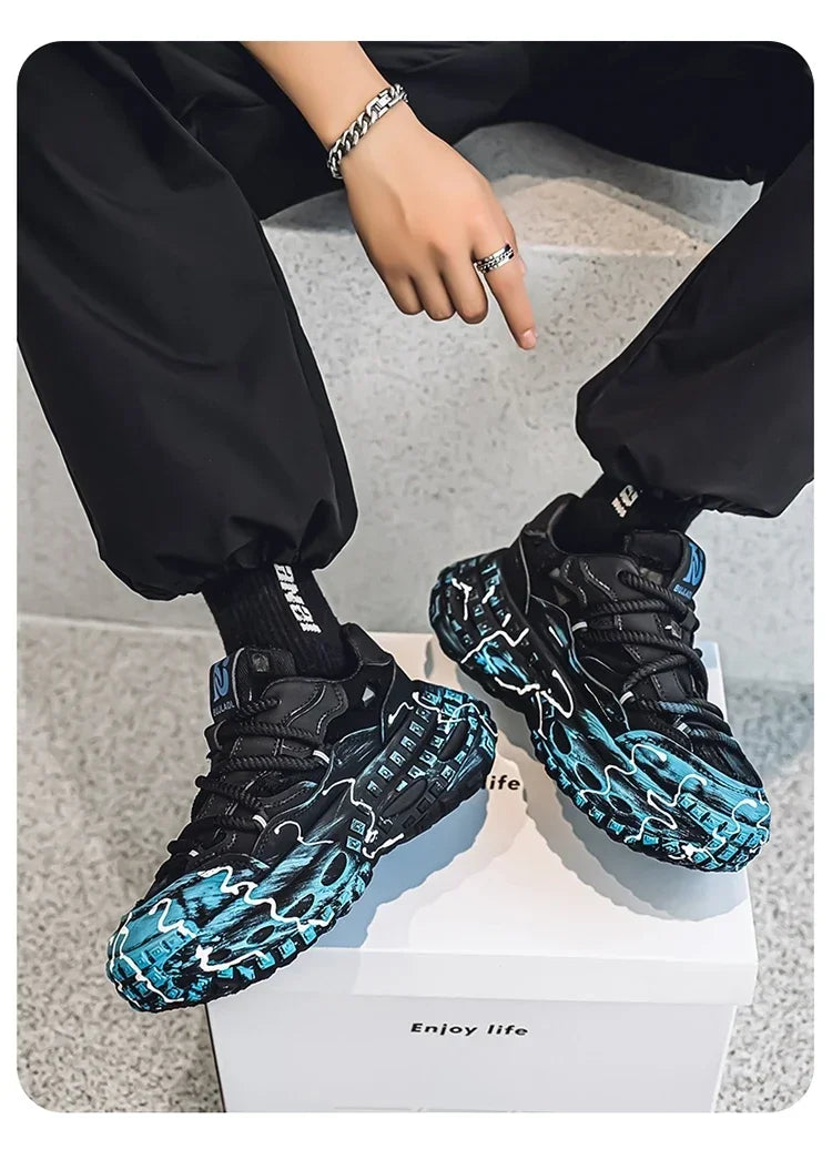 Men's Casual Shoes 2025 Shockproof Comfortable Outdoor Running Fitness Training Exercise Sneakers Size 39-44 Hot Sale Retro