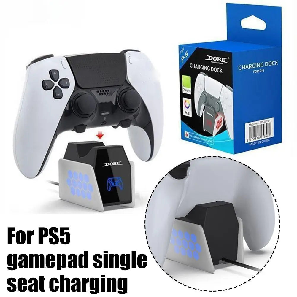 For 5 Singal Dock Wireless Gamepad for ps5 Controller Charger Station Game Controller Charging Dock
