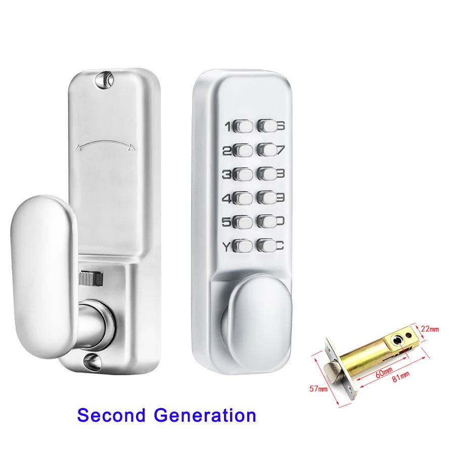 Waterproof Mechanical Password Code Number Single Latch Lock For Outdoor Wooden Door