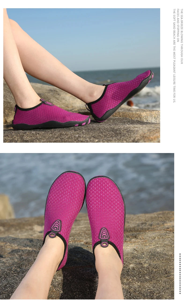 Lager Size Unisex Outdoor Aqua Shoes Couples Vacation Beach Barefoot Swimming Shoes Indoor Fitness Yoga Shoes 35-46#