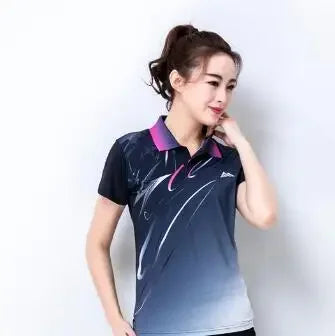 Quick dry Tennis tshirts,badminton sportswear shirt men/women,table tennis V-neckshirt,game clothes custom volleyball shirt 6907