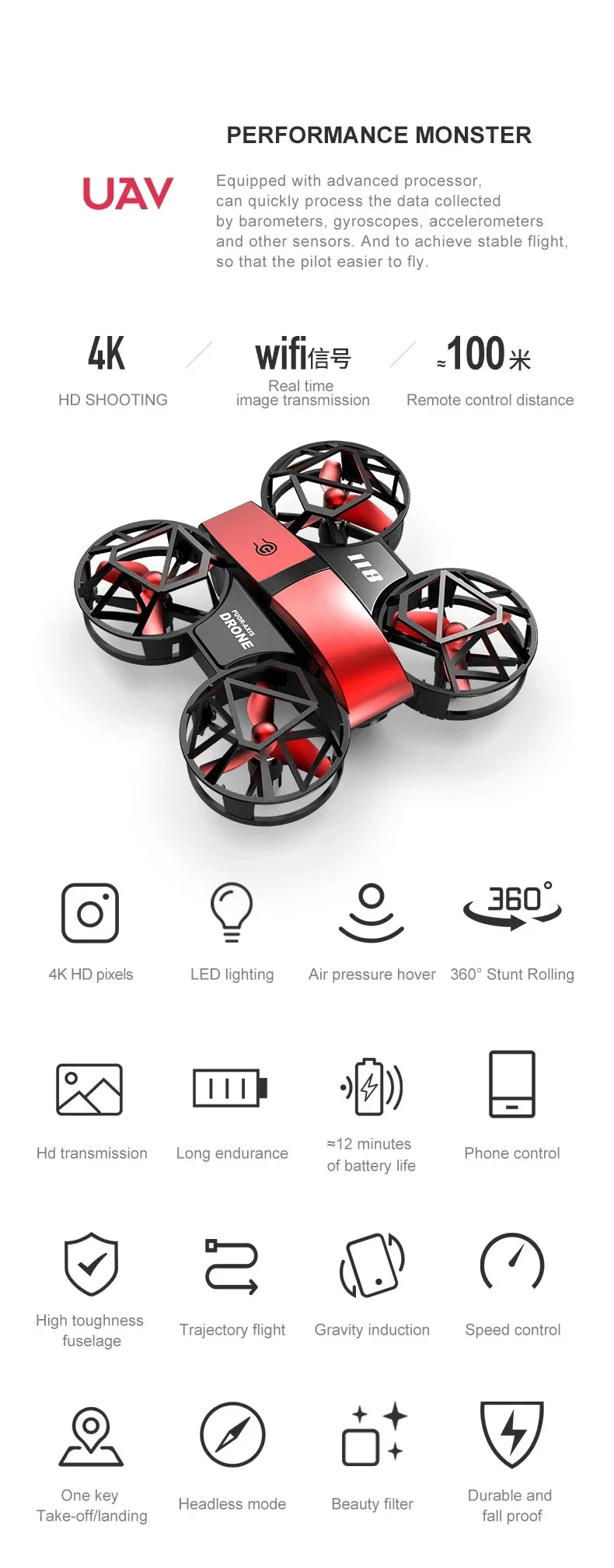 D12 Mini Drone 4k Profession HD Wide Angle Camera 1080P WiFi FPV Drone Camera Height Keep Drones Camera Helicopter Toys Gifts
