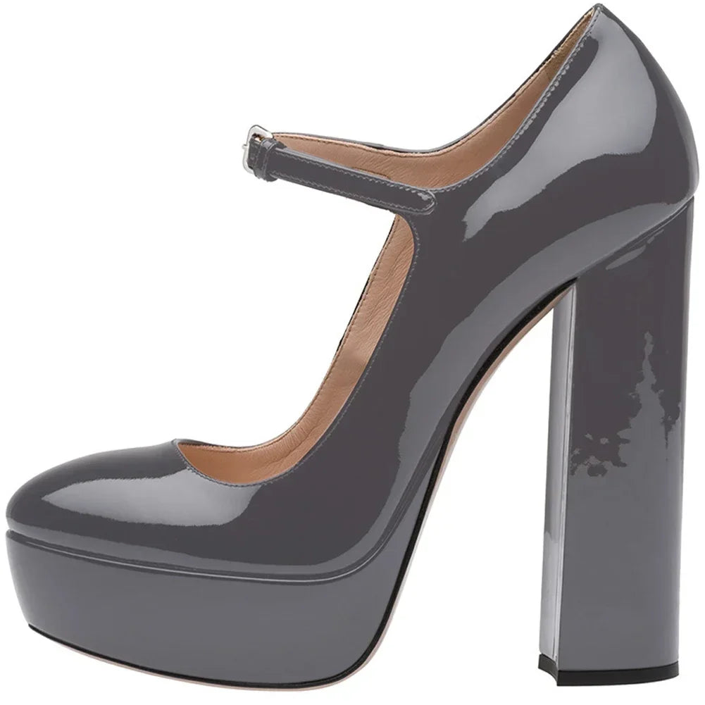 【Measure your feet length before order】Luxury Women High Heel Platform Pumps Mary Janes Evening Dress Plus Size Shoe 10-CHC-11