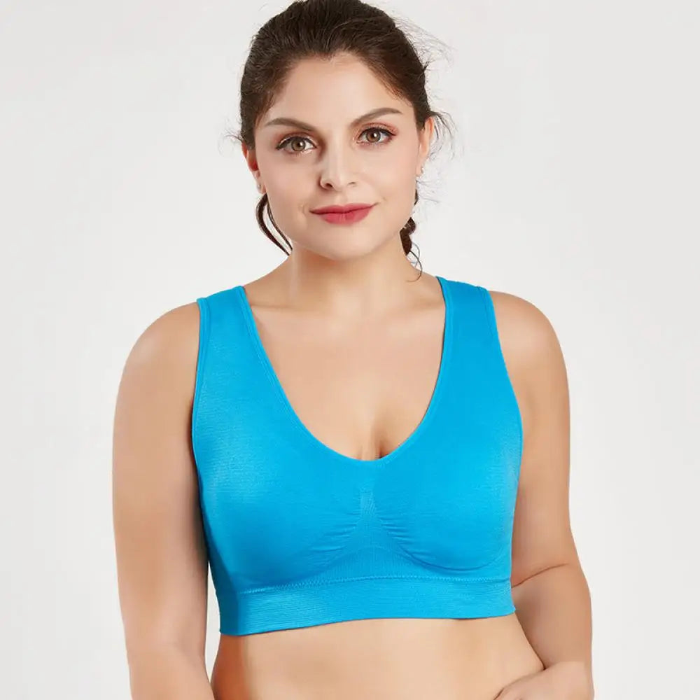 L-6XL Sports Bras for Women Yoga Plus Large Big Size Ladies Bralette Fat Top Underwear Padded Fitness Running Vest Brassiere