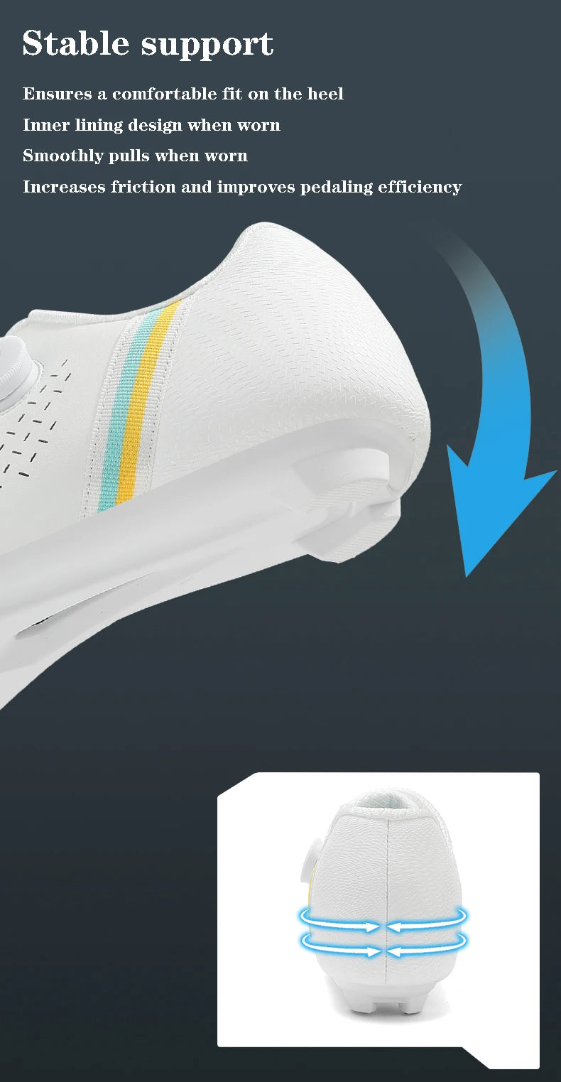 LIANYI July New Double Buckle Cycling Shoes Couple Bicycle Self-Locking SPD Road Bike MTB Cycling Sports Fitness Training Shoes