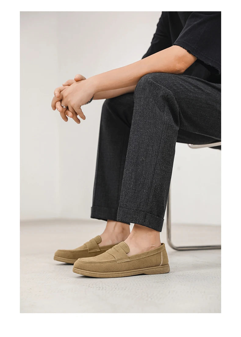 Genuine Leather Men Casual Shoes Luxury Brand Breathable Slip on Black Driving Shoes Moccasins Plus Size 39-45 Soft Men Loafers