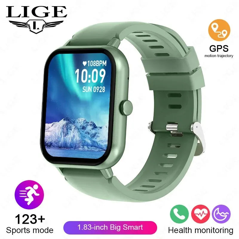 LIGE 2024 Bluetooth Calling Smart Watch For Men Women Full Touch Screen Sports Fitness Watch Man Smart Watches Women Smartwatch