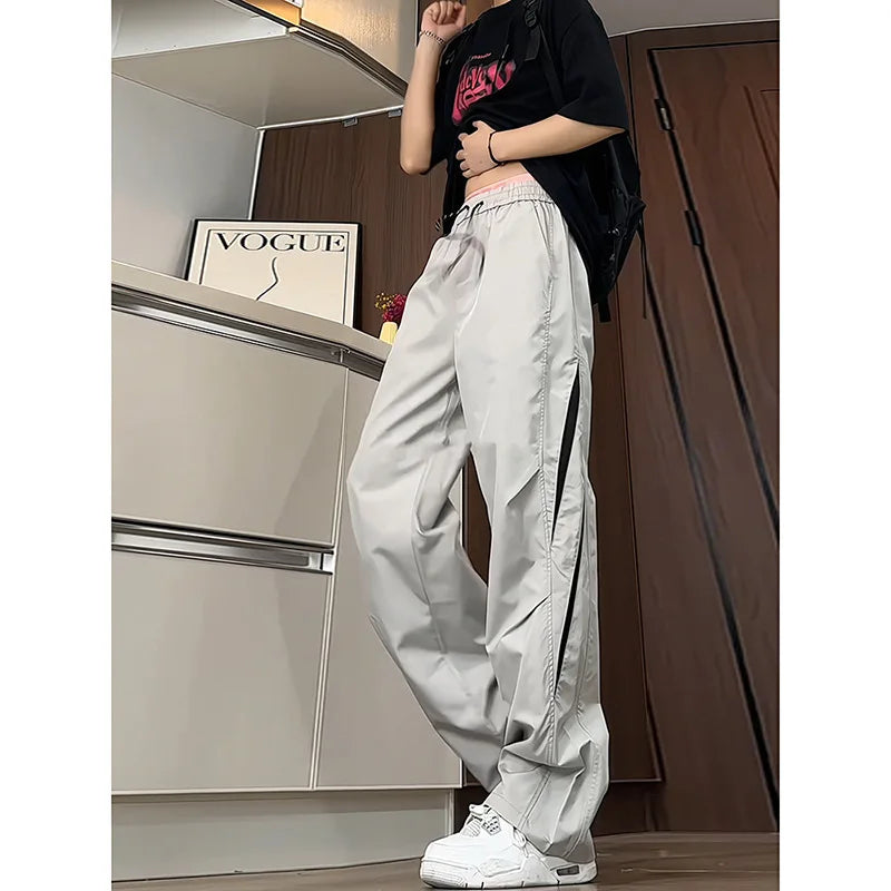 Quick-drying Jacket Men's Autumn Spliced   mesh Breathable Pants American Paratrooper Overalls