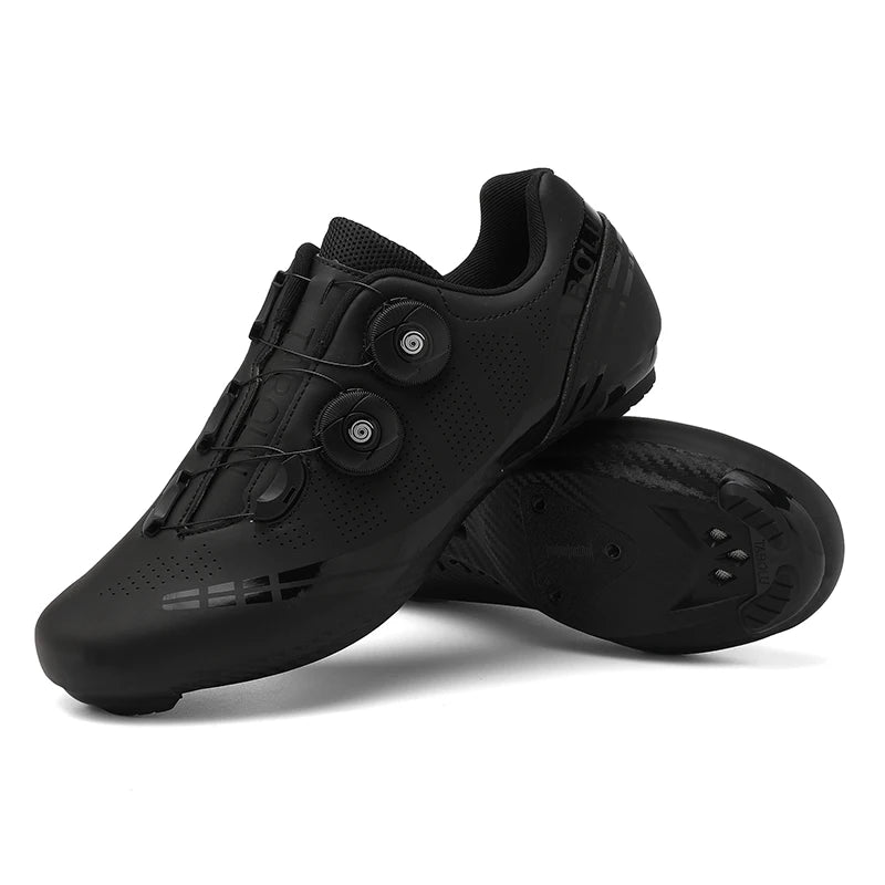 Double Buckle Cycling Shoes Men Women Nylon Bike Riding Shoes Mountain Road Bicycle Sneakers Cycling Fitness Training Shoes Male