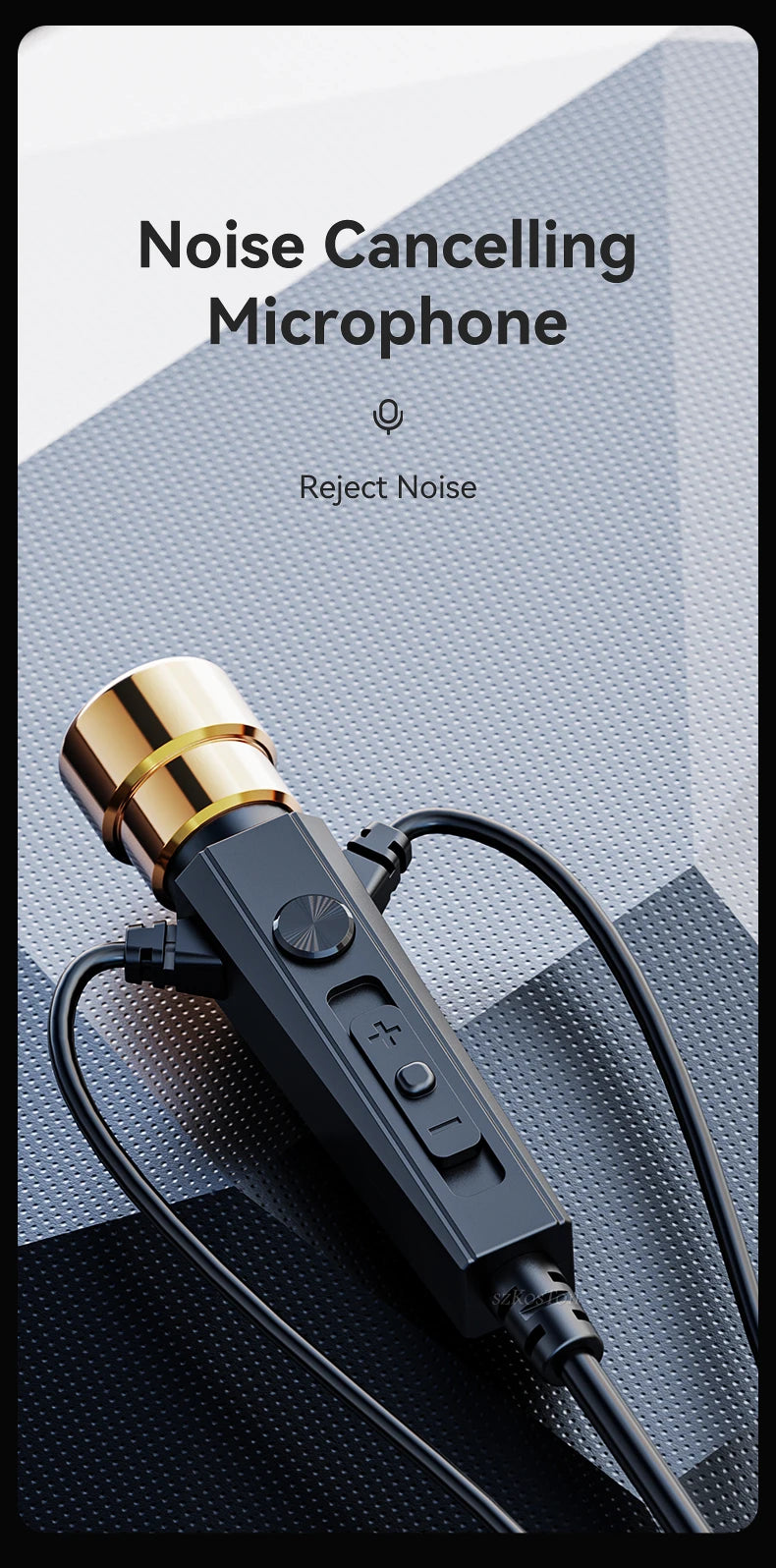 HiFi Wired Headphones with Microphone Noise-Cancelling Dynamic Earphones In Ear Earbuds Bass Headset For Sports Fitness Music