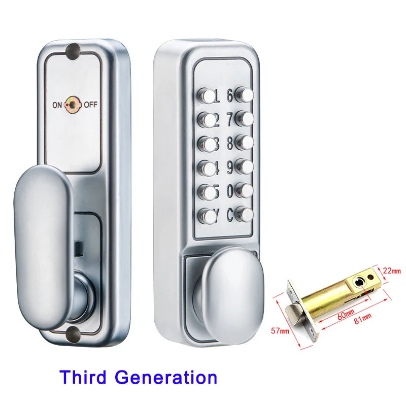 Waterproof Mechanical Password Code Number Single Latch Lock For Outdoor Wooden Door