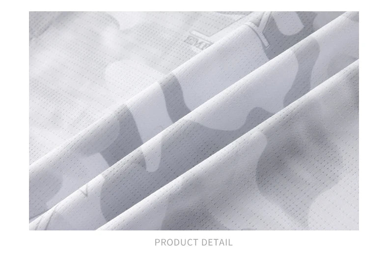 Quick drying ice silk short sleeved T-shirt 2024 summer camouflage thin breathable quick drying running fitness sportswear