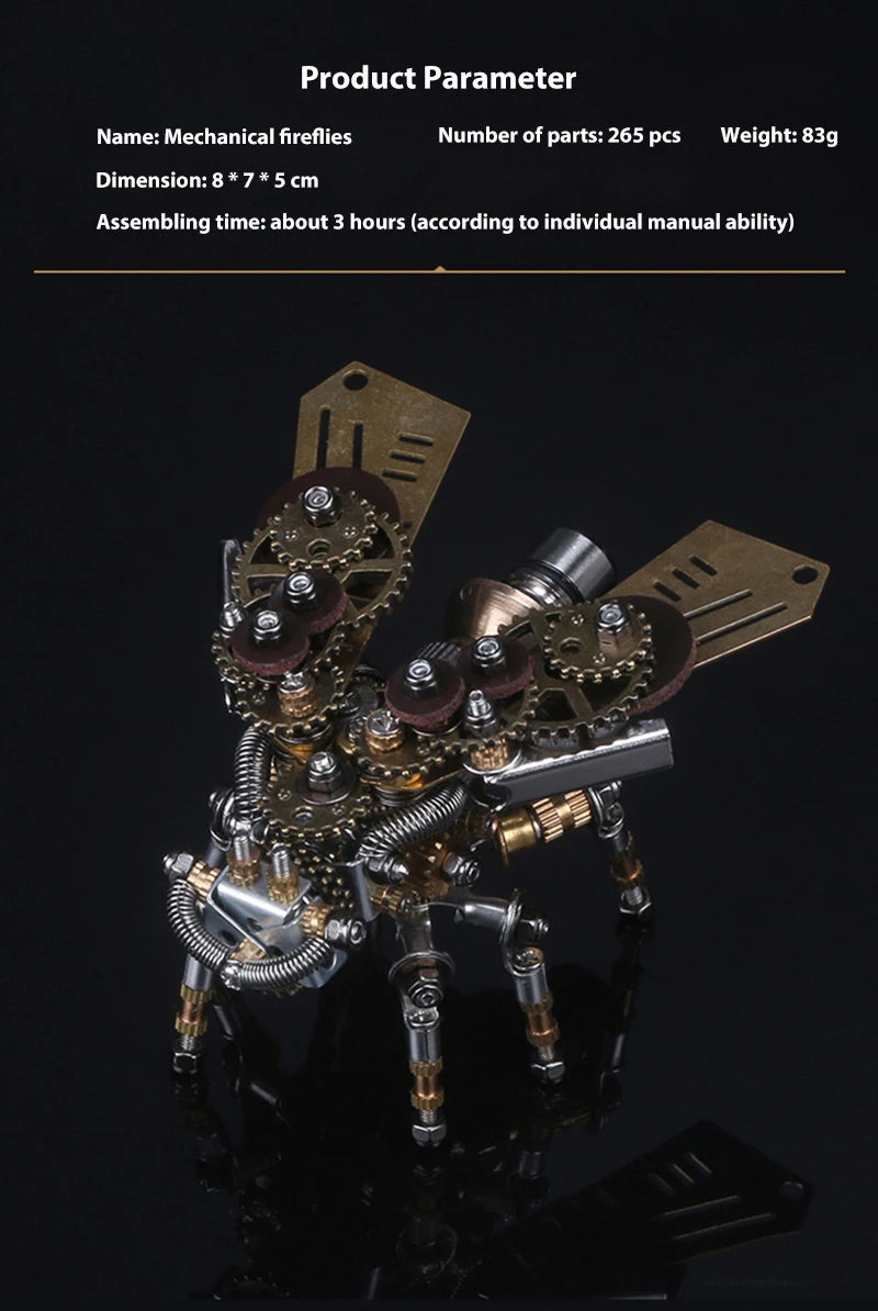 Mechanical Insect Iron Metal DIY Building Blocks 3D Three-Dimensional Assembly Model Puzzle toys Birthday Gift for Kid Adult