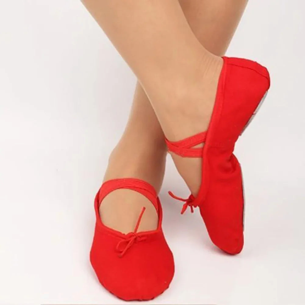 Hot Sale 4 Colors Shoes Canvas Ballet Pointe Shoes Fitness Gymnastics Dance Shoes For Kids Children Baby Girl Fashion Shoes Baby
