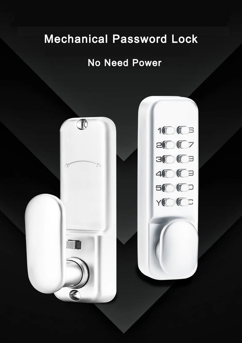 Waterproof Mechanical Password Code Number Single Latch Lock For Outdoor Wooden Door