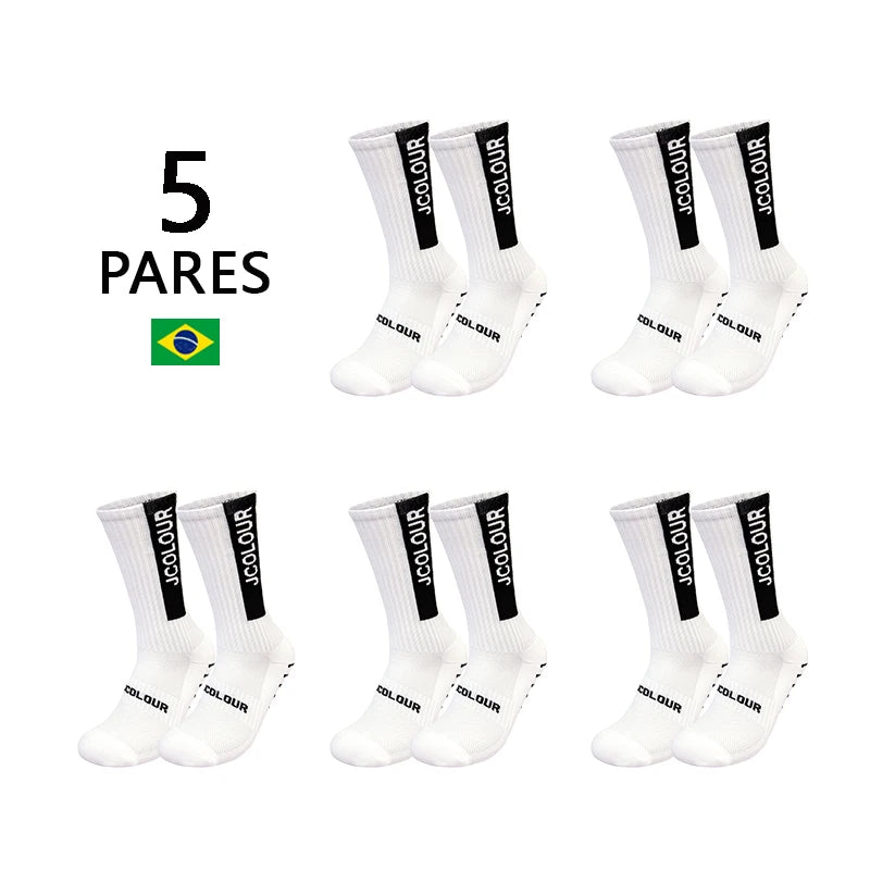 5 Pops, Non-slip Sports Socks, Training Socks, Mid-top Cycling Socks, Football, Running, Fitness,Polyamide