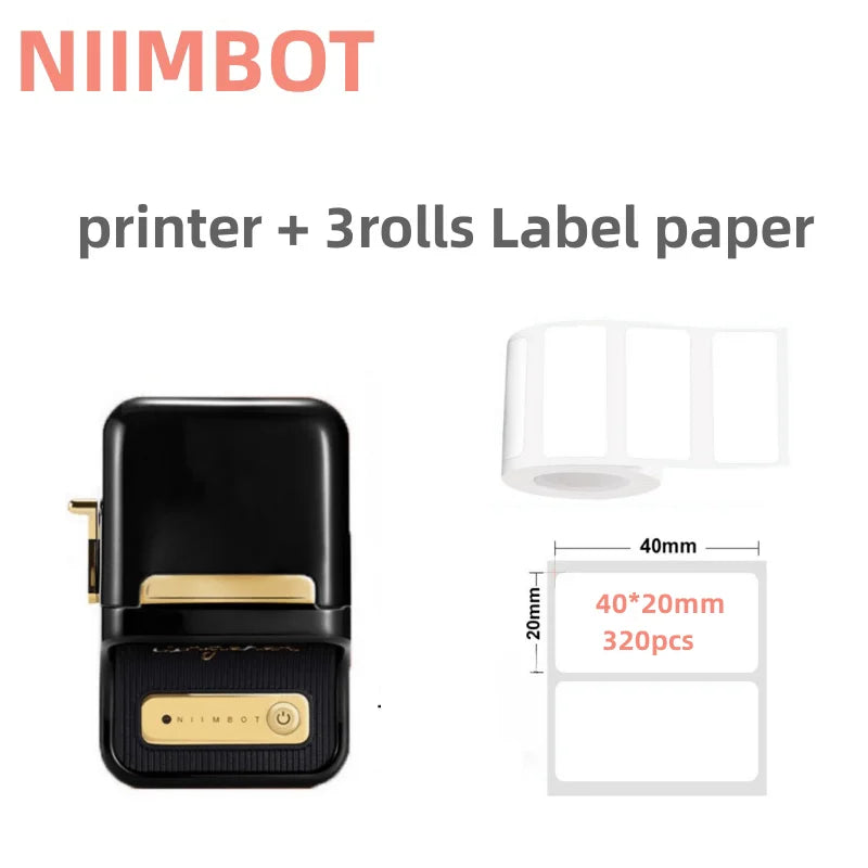 NIIMBOT B21 Label Printer Portable Wir-eless Bluetooth Thermal Label Maker Sticker Printer Label paper