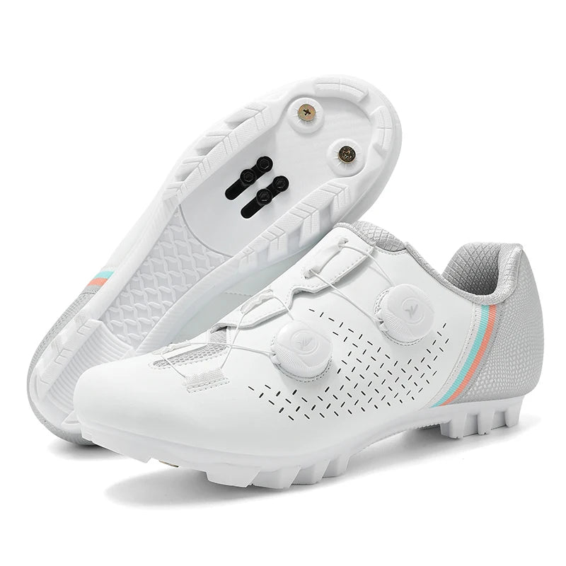 LIANYI July New Double Buckle Cycling Shoes Couple Bicycle Self-Locking SPD Road Bike MTB Cycling Sports Fitness Training Shoes