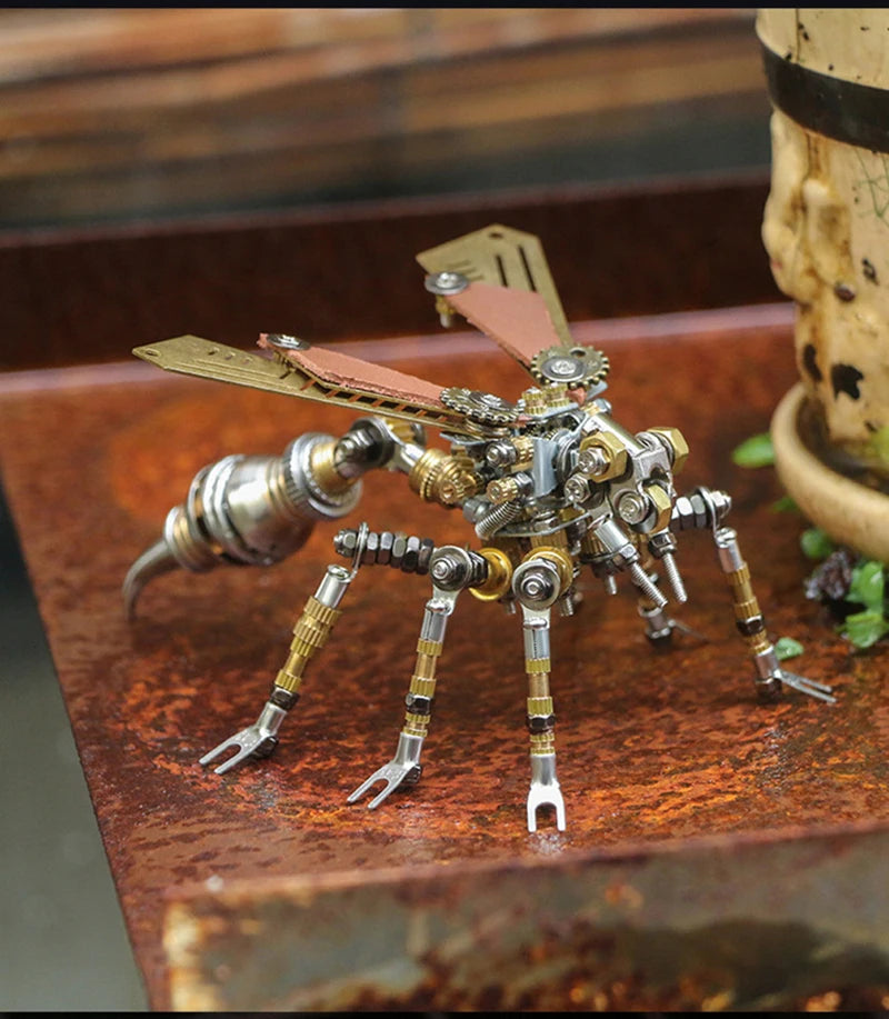 Mechanical Insect Iron Metal DIY Building Blocks 3D Three-Dimensional Assembly Model Puzzle toys Birthday Gift for Kid Adult