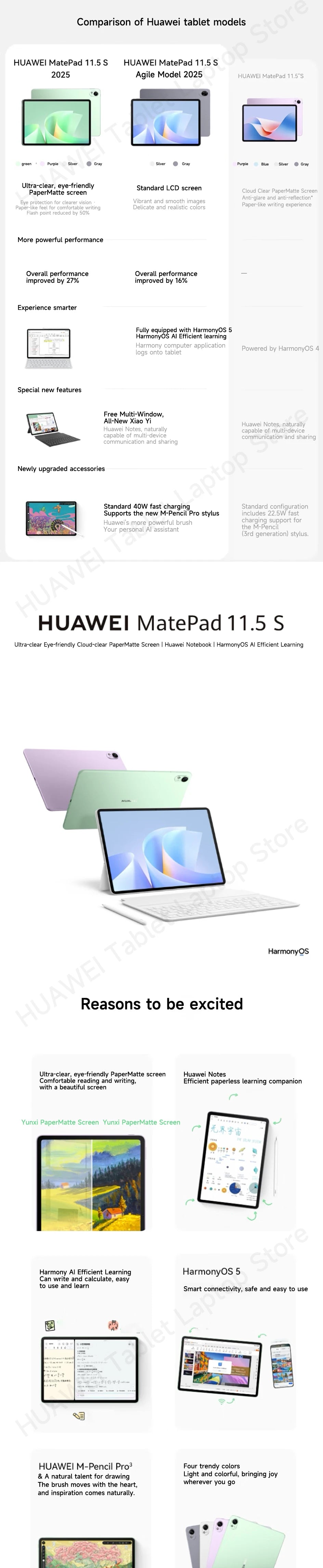 2025 HUAWEI MatePad 11.5S Tablet 2.8K 144Hz 11.5-inch 8GB/12GB 256GB/512GB HarmonyOS 6