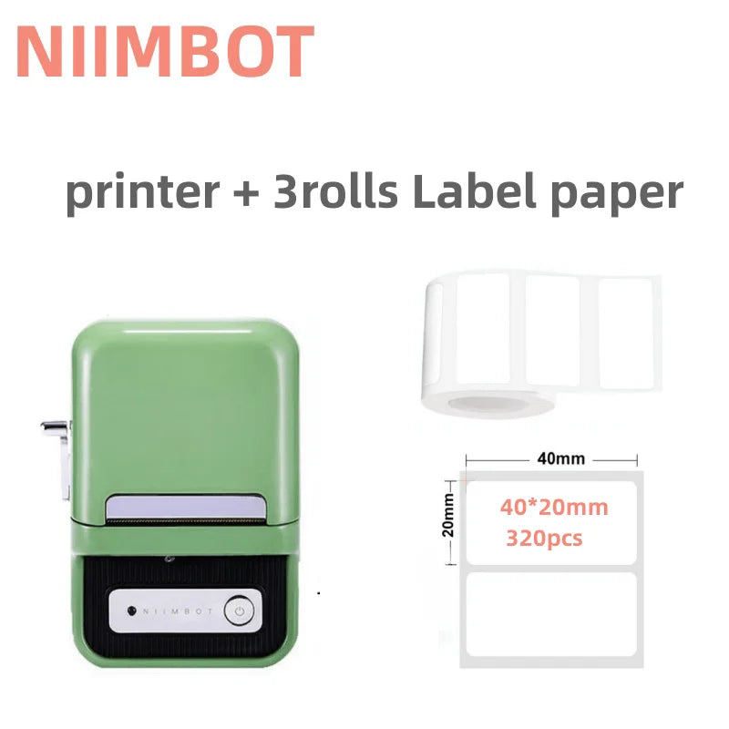 NIIMBOT B21 Label Printer Portable Wir-eless Bluetooth Thermal Label Maker Sticker Printer Label paper
