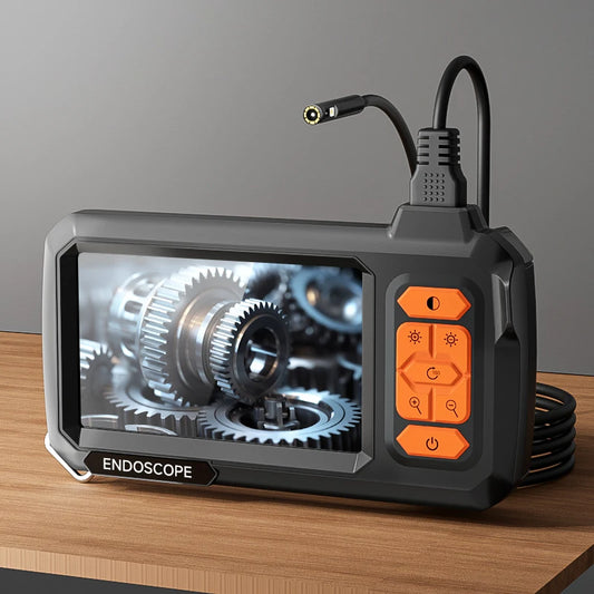 Endoscope Borescope 4.3" IPS Screen IP67 Waterproof Plumbing Camera 8MM Probe 2M-100M Single Dual Camera with Adjustable LEDs
