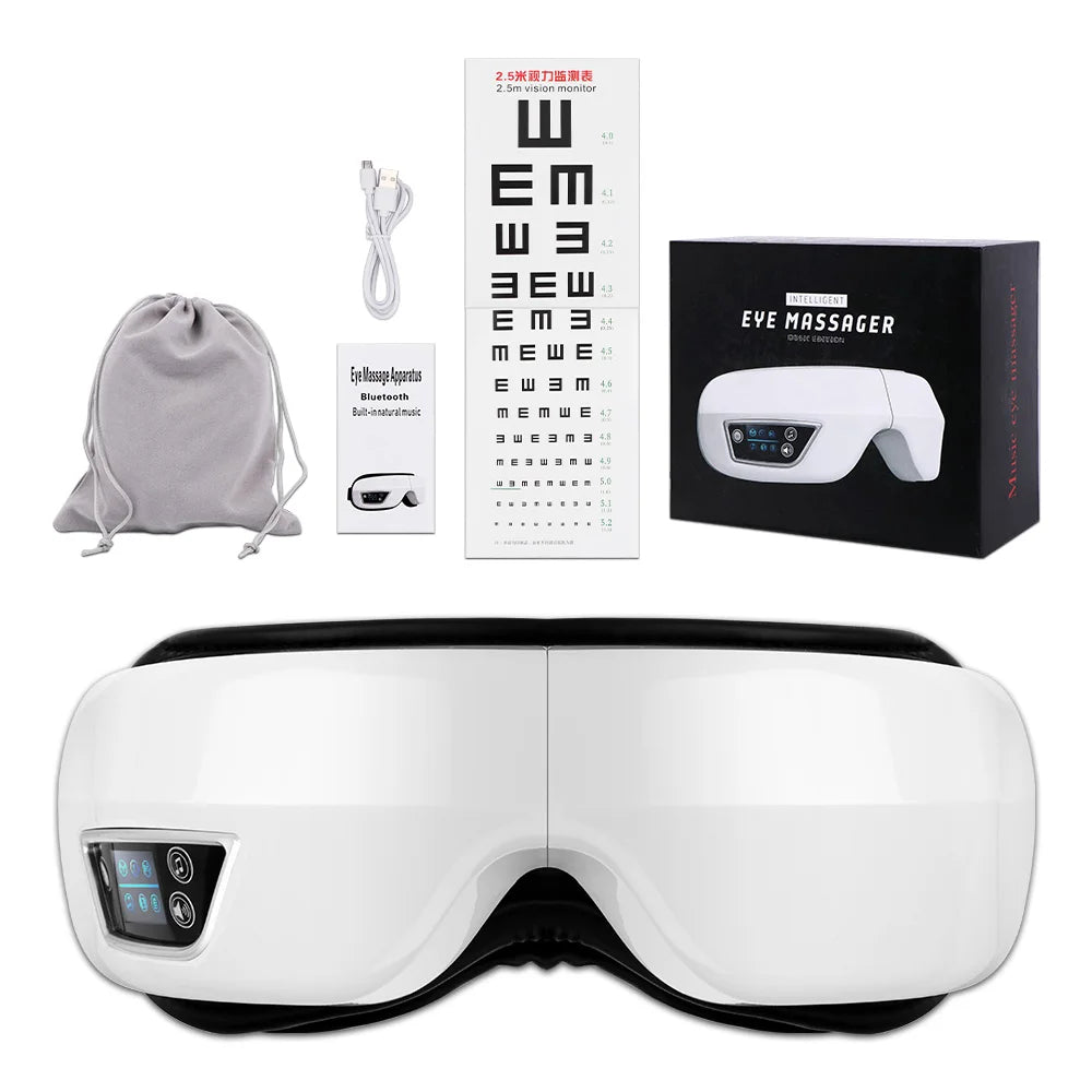 Eye Massager Smart Airbag Vibration  Eye Care Instrumen Heating Bluetooth Music Relieves Fatigue And Dark Circles Remove Weary