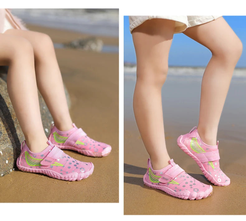 Children Boys And Girls Beach Quick Diving Shoes Qianjiang Swimming Shoes Indoor Fitness Floor Shoes Bathroom Shoes 28-38#