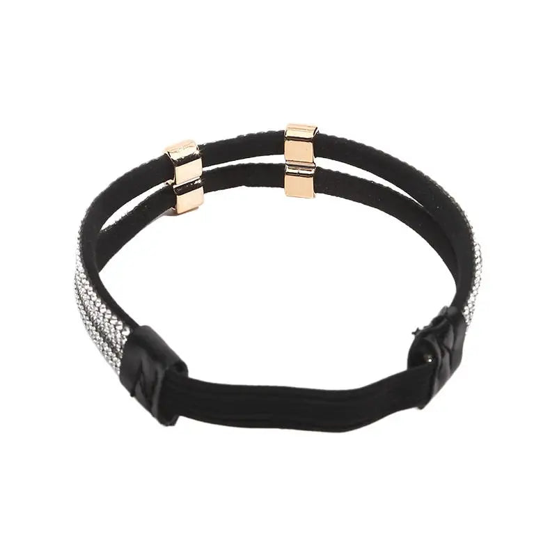 1/2Pairs Rhinestone High Heels Shoes Band Anti-loose Women Diamond Shoelaces Anti-drop Heel Straps Belt Drill Elastic Fixed Belt