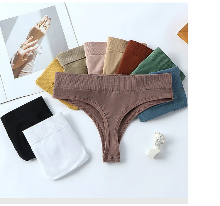 Meet'r Women Sexy Low Waist Underwear Seamless Sports Fitness Panties Female G String High Elastic Lingerie Temptation Briefs