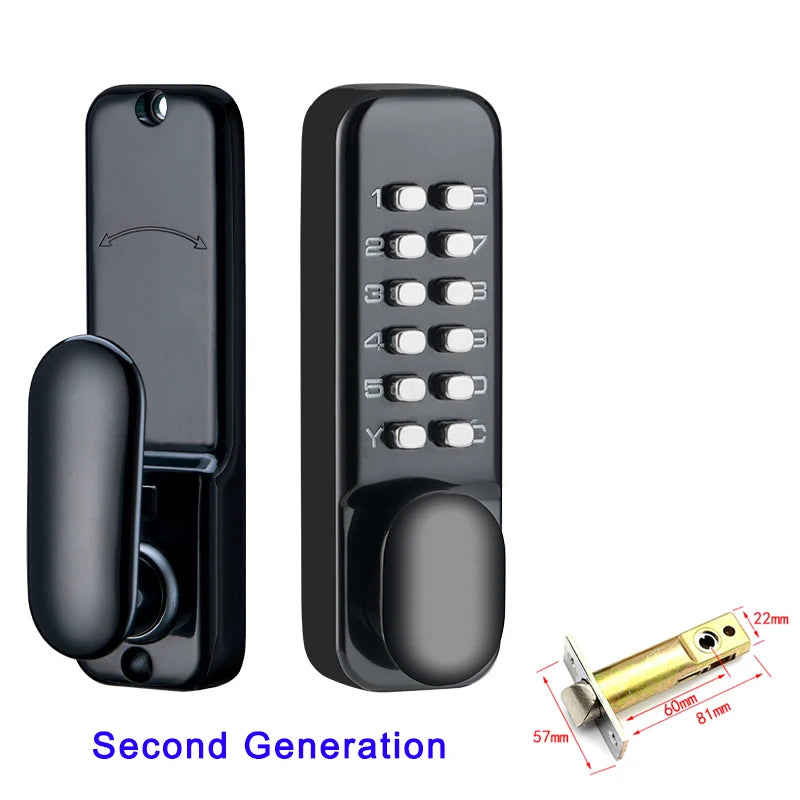 Waterproof Mechanical Password Code Number Single Latch Lock For Outdoor Wooden Door