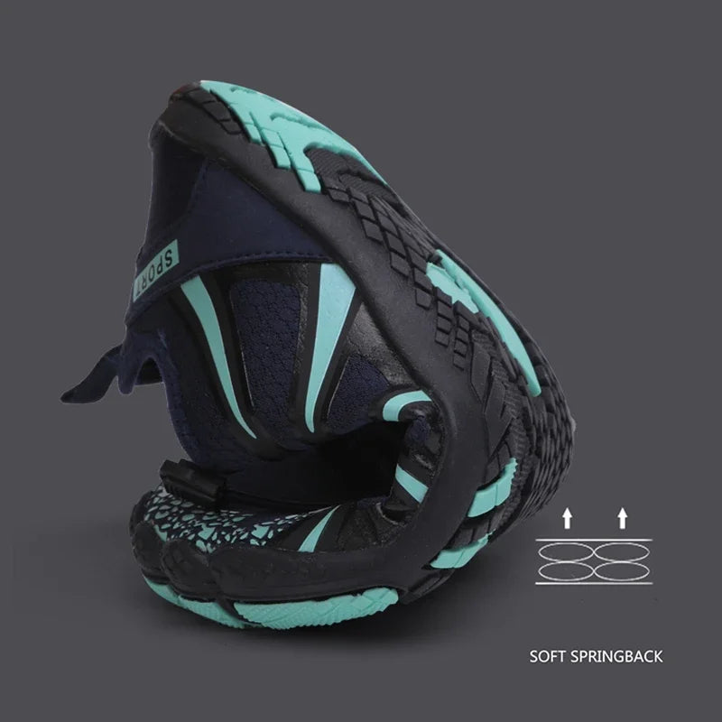 New Couple Water Shoes Aqua Shoes Five-finger Swimming Shoes 35-47 Size Beach Sports Shoes Fashion Men's Fitness Shoes