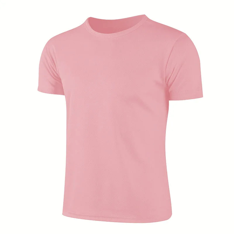 Quick-drying Round Neck Sport T-shirt Gym Fitness Shirt Trainer Running T-shirt Men Breathable Sportswear Костюм Женский Летний