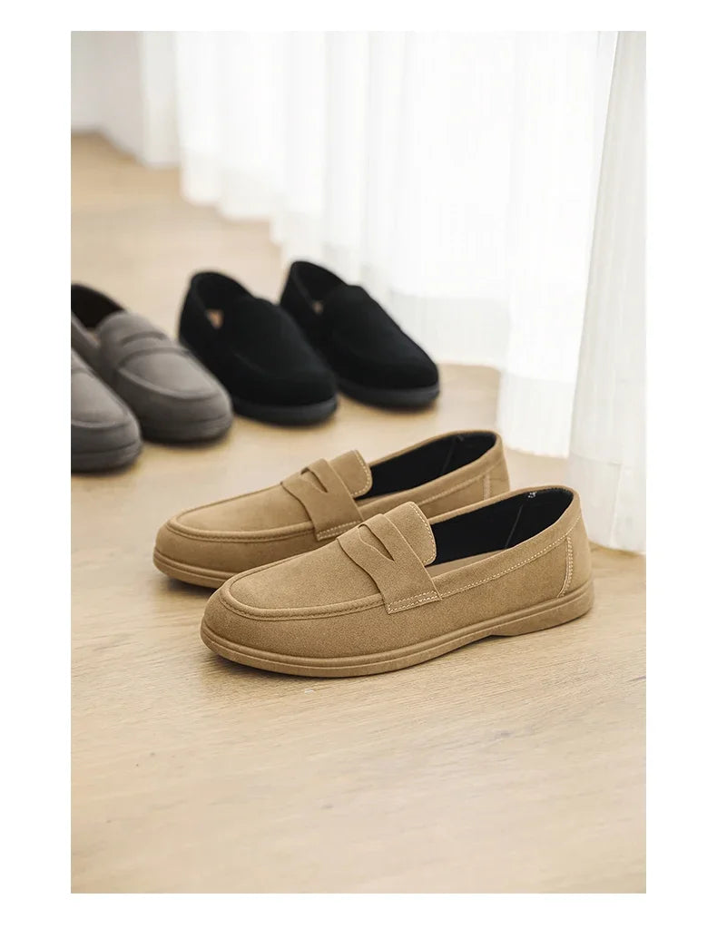 Genuine Leather Men Casual Shoes Luxury Brand Breathable Slip on Black Driving Shoes Moccasins Plus Size 39-45 Soft Men Loafers