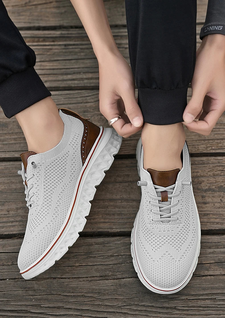 Men Sneakers Men Mesh Casual Shoes Fashion Lightweight Breathable Soft Soled Shoes Summer Outdoor Sports Fitness Large Size 48
