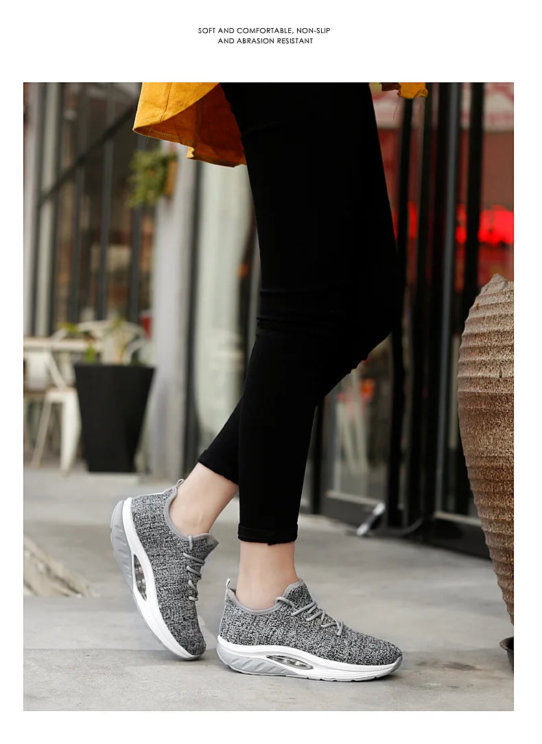 Women's Sneakers Platform Toning Wedge Zapatillas Sports Shoes for Woman Swing Slimming Sneakers Fitness Gym Walking Footwear88
