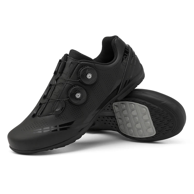 Double Buckle Cycling Shoes Men Women Nylon Bike Riding Shoes Mountain Road Bicycle Sneakers Cycling Fitness Training Shoes Male