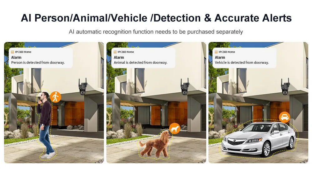 LS VISION 10K 20MP Four Screens WiFi PTZ Camera 10X Optical Zoom Auto Tracking Humanoid Detection CCTV Security Cameras Outdoor