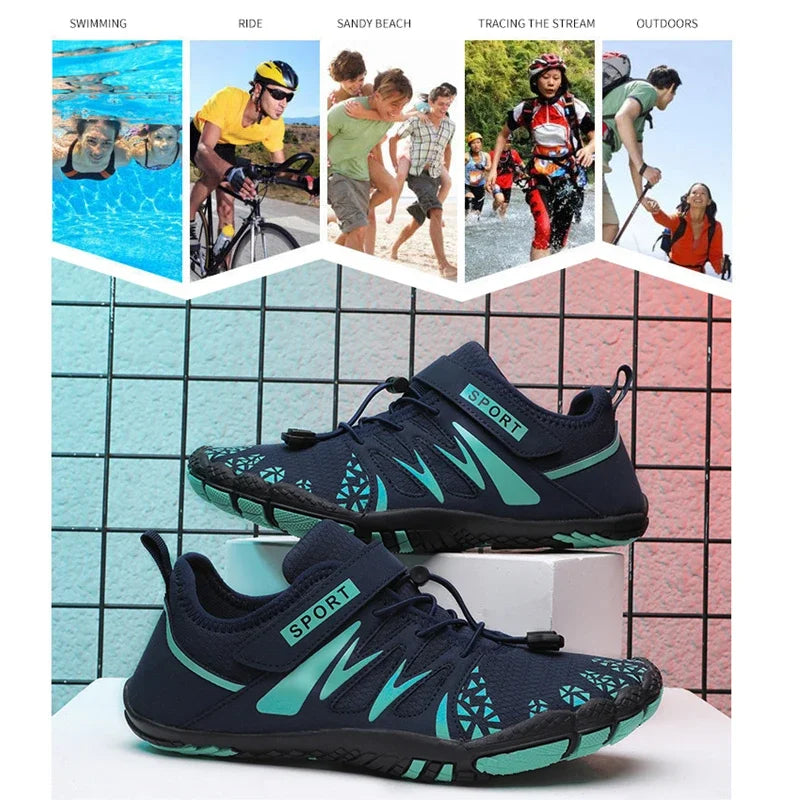 New Couple Water Shoes Aqua Shoes Five-finger Swimming Shoes 35-47 Size Beach Sports Shoes Fashion Men's Fitness Shoes
