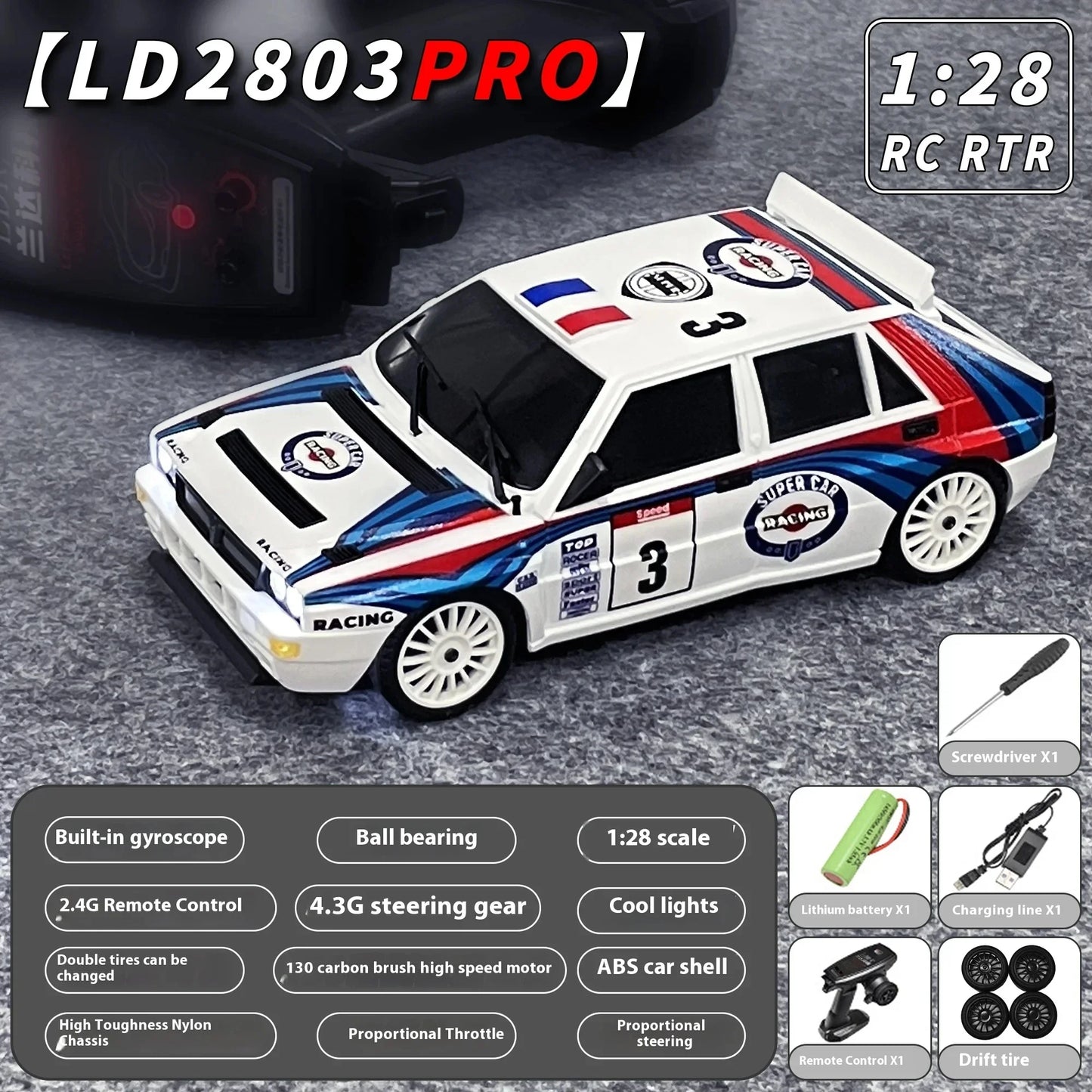 LDRC RC Drift Car 2801PRO 2802PRO 2803PRO 2804PRO 1/28 4WD With Gyroscope Full Proportional Throttle and Steering Car Toys